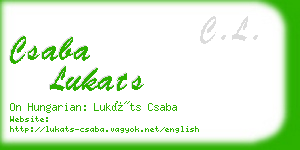 csaba lukats business card